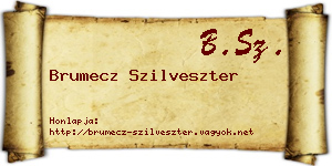 Brumecz Szilveszter névjegykártya